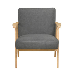 Omara Dark gray Accent Chair (Light Brown) - Ornate Home