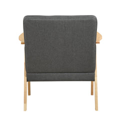 Omara Dark gray Accent Chair (Light Brown) - Ornate Home