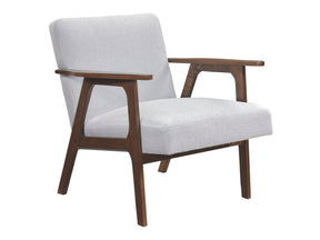 Omara Gray Accent Chair (Dark Brown) - Ornate Home