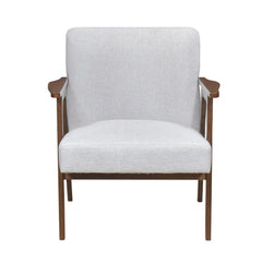 Omara Gray Accent Chair (Dark Brown) - Ornate Home