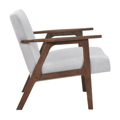 Omara Gray Accent Chair (Dark Brown) - Ornate Home