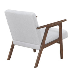 Omara Gray Accent Chair (Dark Brown) - Ornate Home