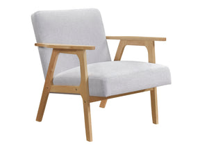 Omara Gray Accent Chair (Light Brown) - Ornate Home