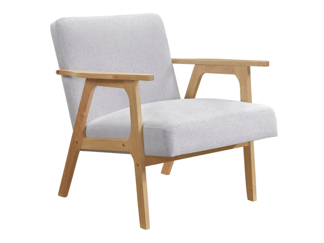 Omara Gray Accent Chair (Light Brown) - Ornate Home