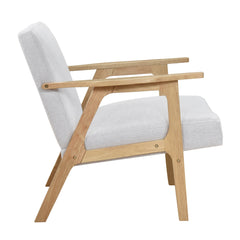 Omara Gray Accent Chair (Light Brown) - Ornate Home