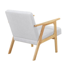 Omara Gray Accent Chair (Light Brown) - Ornate Home