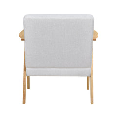 Omara Gray Accent Chair (Light Brown) - Ornate Home
