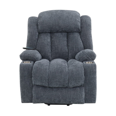 Omarion Blue Power Recliner W/Lift & Heating & Massage - Ornate Home