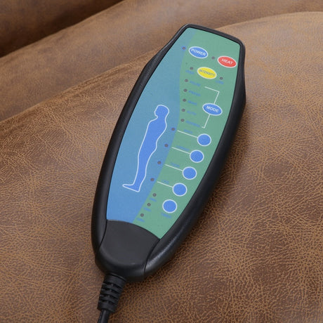 Omarion Brown Power Recliner W/Lift & Heating & Massage - Ornate Home