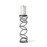 Omega Black Large Metal Stacked Ring Table Candle Holder - Ornate Home