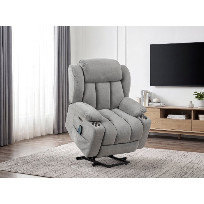 Omni Blue Power Lift Chair With Massage Heat And Charging Port