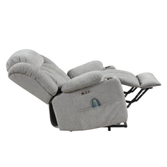 Omni Blue Power Lift Chair With Massage Heat And Charging Port - Ornate Home