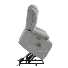 Omni Blue Power Lift Chair With Massage Heat And Charging Port - Ornate Home