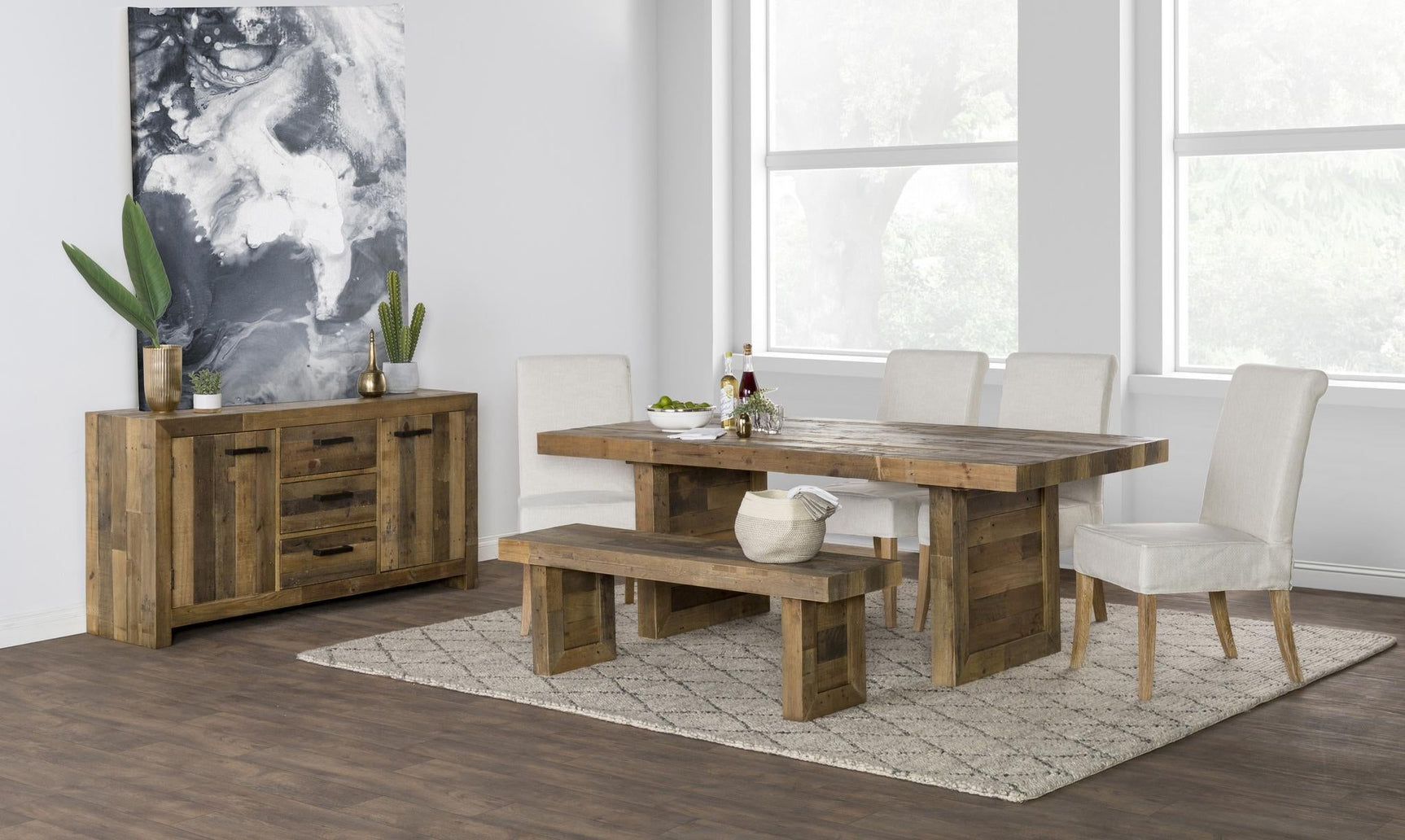 Omni Natural Pine Dining Table - Ornate Home