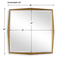 On Point Gold Square Mirror - Ornate Home