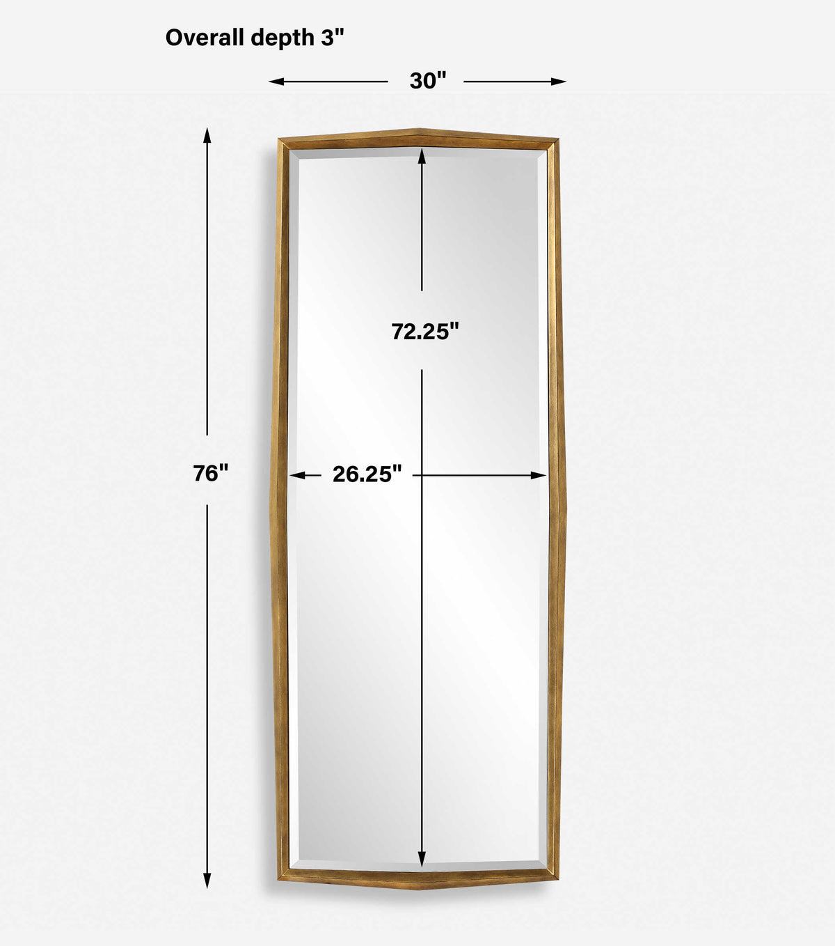 On Point Gold Wood Dressing Mirror - Ornate Home