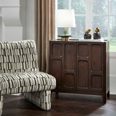 On The Block Walnut 2 Door Cabinet - Ornate Home