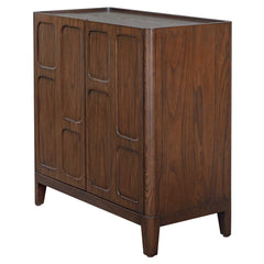 On The Block Walnut 2 Door Cabinet - Ornate Home