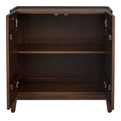 On The Block Walnut 2 Door Cabinet - Ornate Home