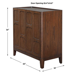 On The Block Walnut 2 Door Cabinet - Ornate Home