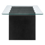 Ondine Black Glass Top Coffee Table - Ornate Home