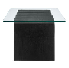 Ondine Black Glass Top Coffee Table - Ornate Home