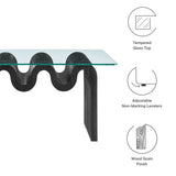 Ondine Black Glass Top Coffee Table - Ornate Home