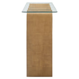 Ondine Natural Glass Top 50" Console Table - Ornate Home