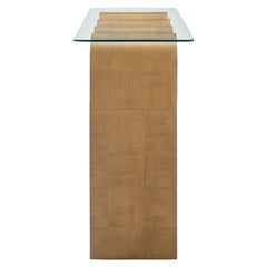 Ondine Natural Glass Top 50" Console Table - Ornate Home