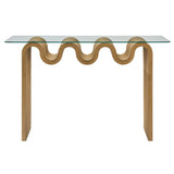 Ondine Natural Glass Top 50" Console Table - Ornate Home