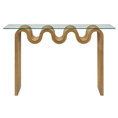 Ondine Natural Glass Top 50" Console Table - Ornate Home