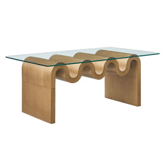 Ondine Natural Glass Top Coffee Table - Ornate Home