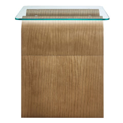 Ondine Natural Glass Top Side Table - Ornate Home