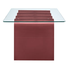 Ondine Spiced Apple Glass Top Coffee Table - Ornate Home
