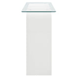 Ondine White Glass Top 50" Console Table - Ornate Home