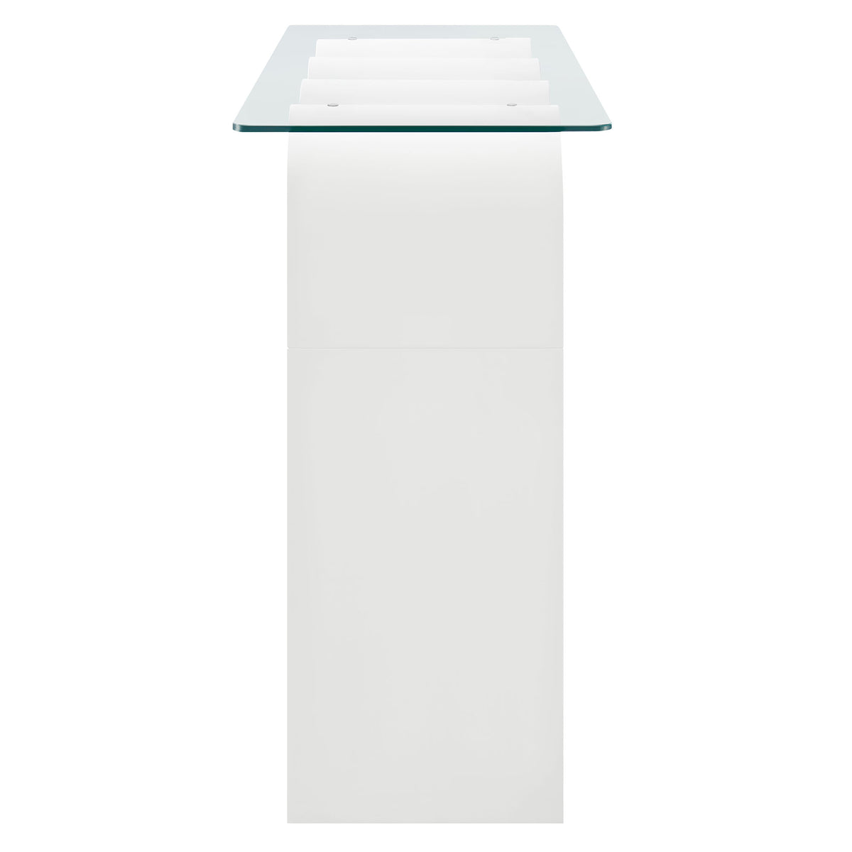Ondine White Glass Top 50" Console Table - Ornate Home