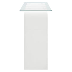 Ondine White Glass Top 50" Console Table - Ornate Home