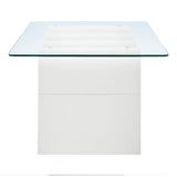 Ondine White Glass Top Coffee Table - Ornate Home