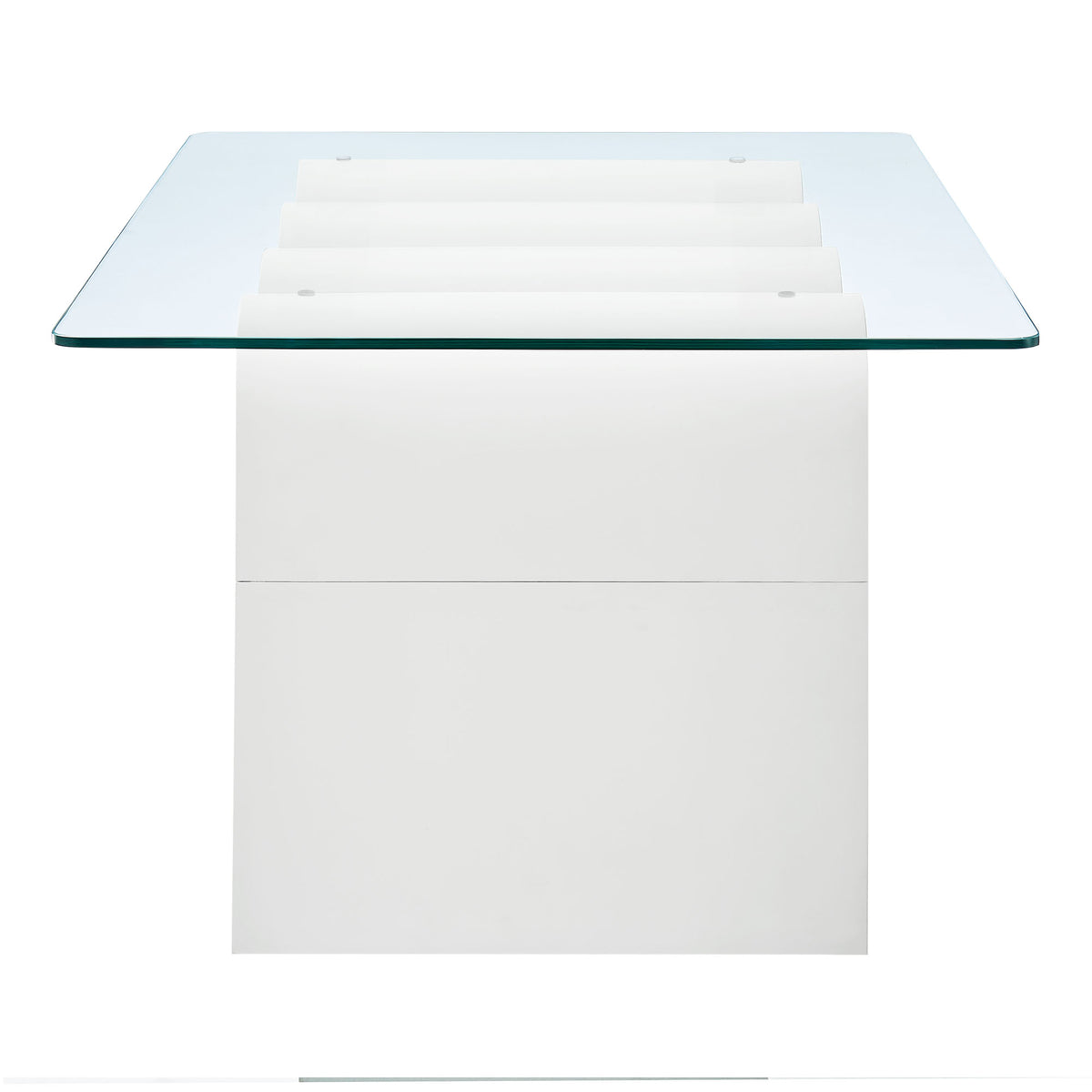 Ondine White Glass Top Coffee Table - Ornate Home