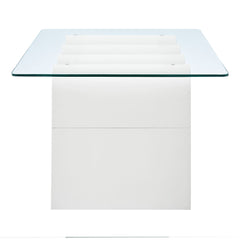 Ondine White Glass Top Coffee Table - Ornate Home
