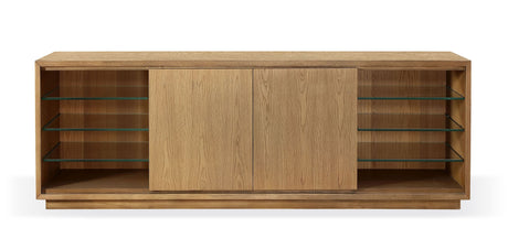 One Coastal Modern 74 inch TV Console in Bisque - Ornate Home