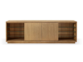 One Coastal Modern 84 inch TV Console in Bisque - Ornate Home