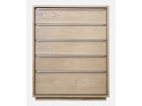 One Coastal Modern Five Drawer Chest in Bisque - Ornate Home
