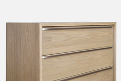 One Coastal Modern Five Drawer Chest in Bisque - Ornate Home