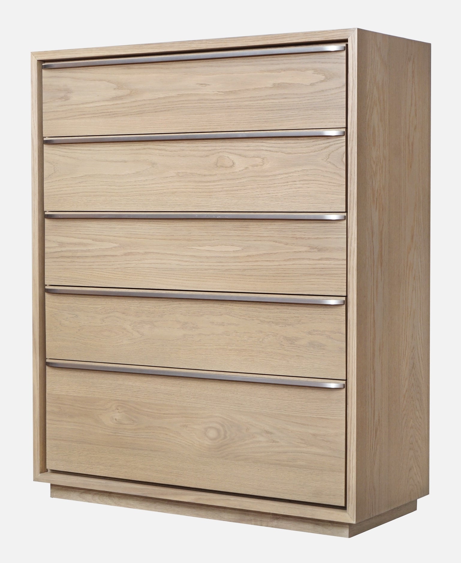 One Coastal Modern Five Drawer Chest in Bisque - Ornate Home