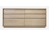 One Coastal Modern Six Drawer Dresser in Bisque - Ornate Home