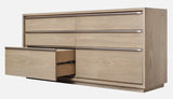 One Coastal Modern Six Drawer Dresser in Bisque - Ornate Home