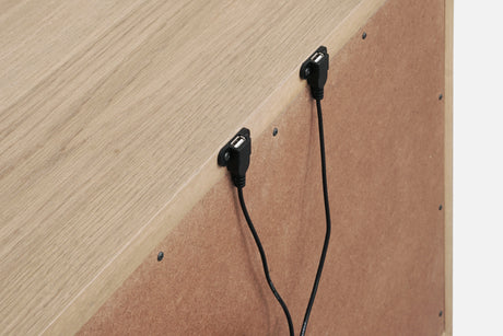 One Coastal Modern Three Drawer USB-charging Nightstand in Bisque - Ornate Home