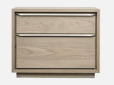 One Coastal Modern Two Drawer USB-Charging Nightstand in Bisque - Ornate Home