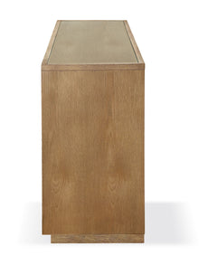 One Modern Coastal Four Door Sideboard in White Oak - Ornate Home